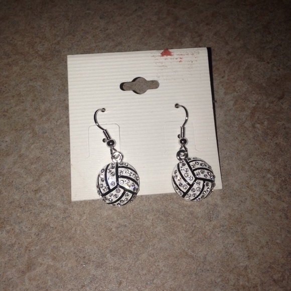 Sparkly volleyball earrings - Picture 1 of 1