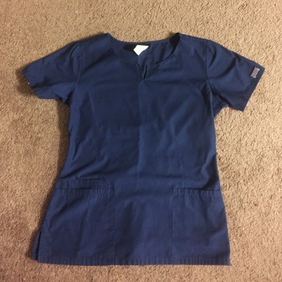 Navy blue scrub top