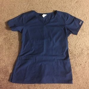Navy blue scrub top