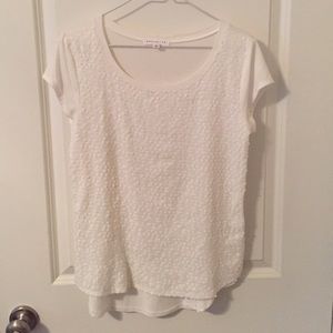 White sequin top
