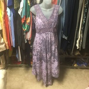 INC purple/pink silk dress