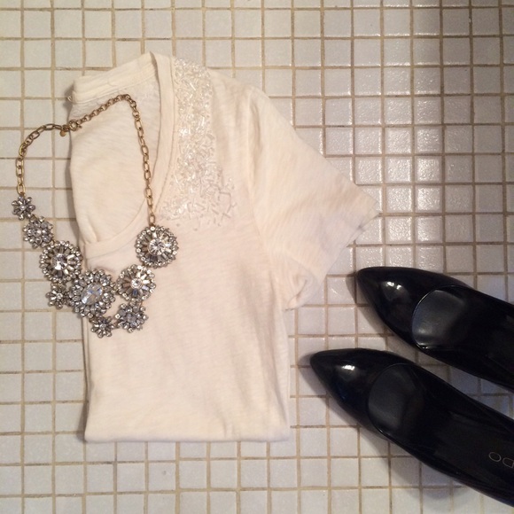 Beaded white shirt