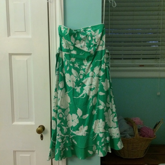 Anthropologie strapless dress!