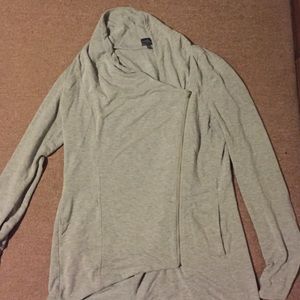 Super cozy a-symmetrical zip up