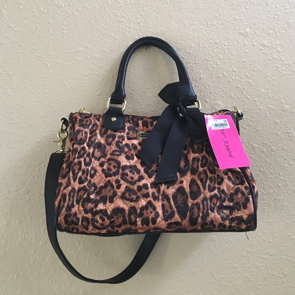 *New* Betsey Johnson Quilt Leopard Satchel