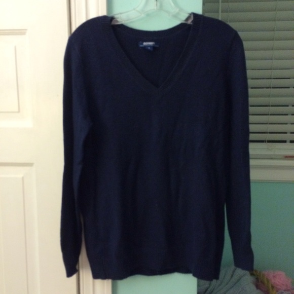 Navy blue pullover sweater
