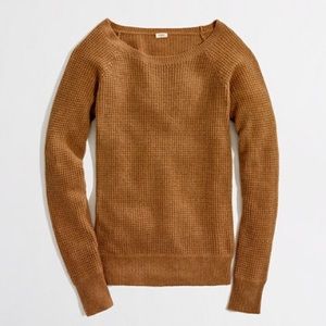J. Crew brown waffle sweater, perfect for winter!