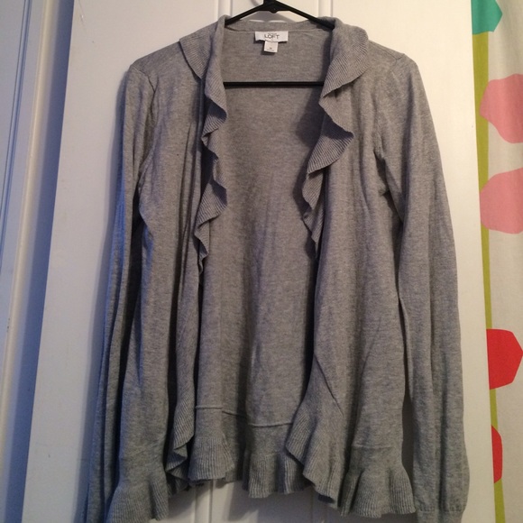 Gray LOFT cardigan