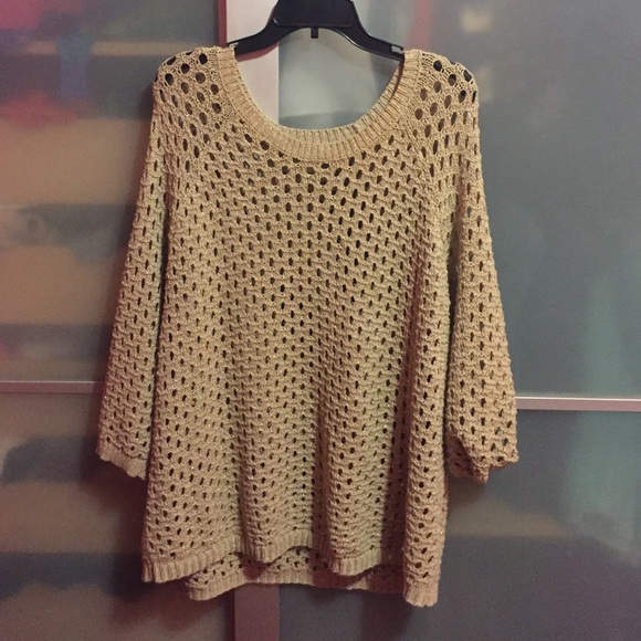 Lucky brand beige knit sweater