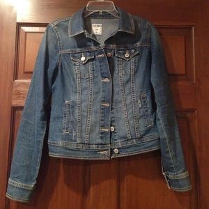 Denim Jacket with "Distressed" Detail