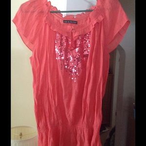 Women's Coral Blouse