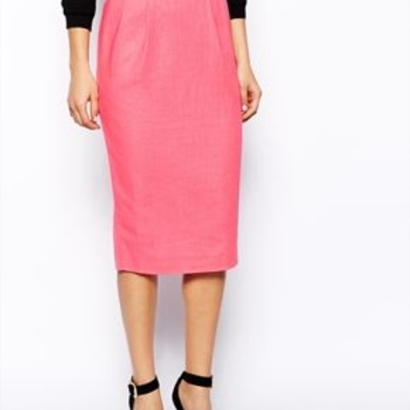 ASOS LINEN PENCIL SKIRT-NWTS-size 4