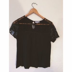 Black lace blouse