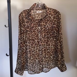 Old Navy leopard print blouse