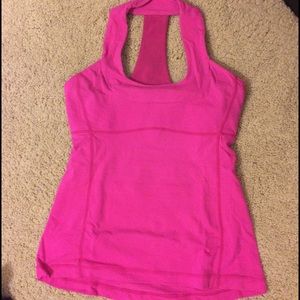 lululemon scoop neck tank, Paris pink