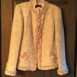 Spring multi colored tassel fringed jacket.