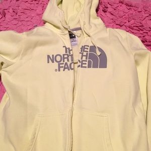Neon yellow North Face jacket