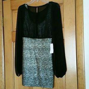 Brand new little Black dress with gold shimmer