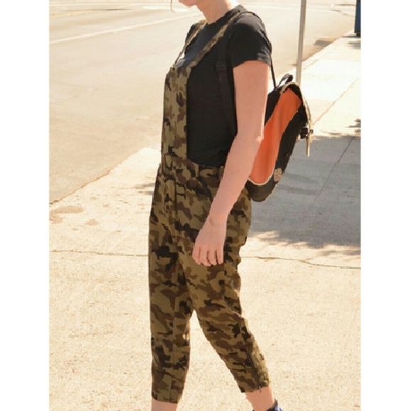 Army print overalls