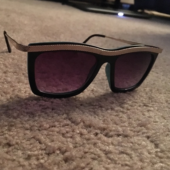 Spitfire turquoise black and gold sunglasses