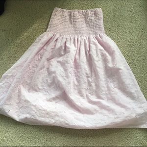 Pink strapless dress