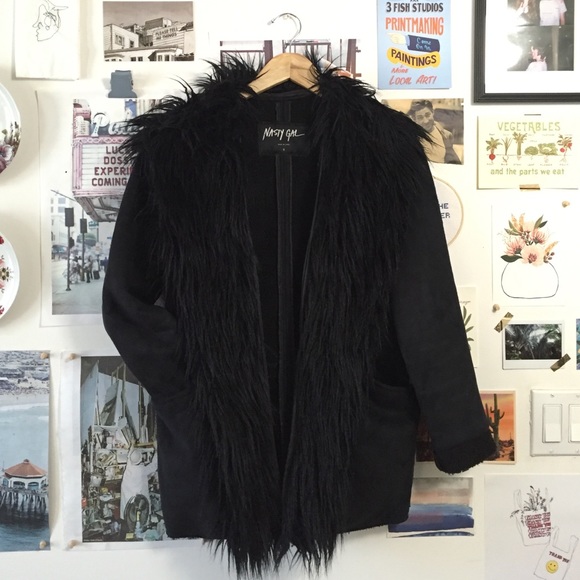 Nasty Gal Faux Fur Jacket