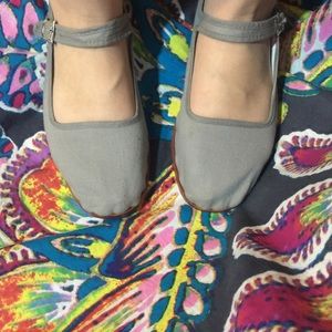 Over dyed cotton Mary Janes