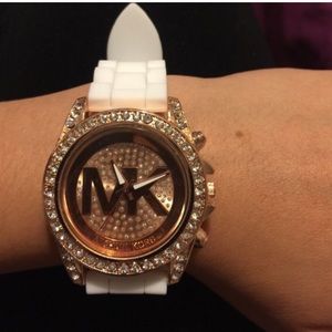 White, teal, black watch