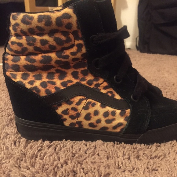 Cheetah print Vans wedges