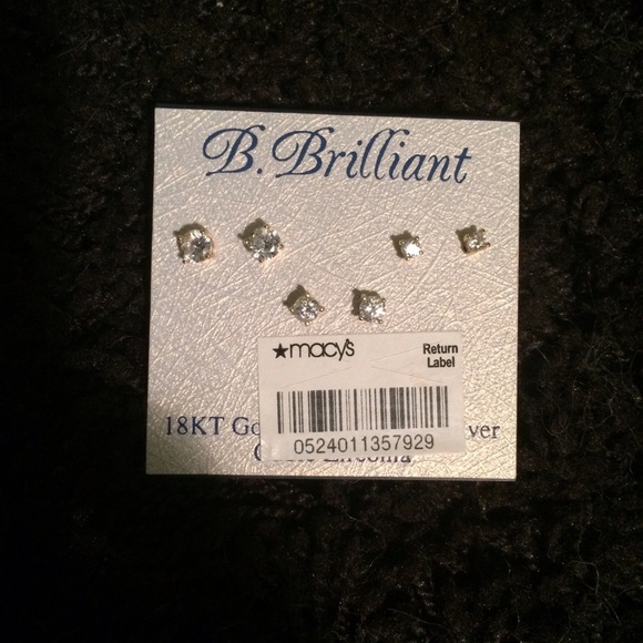 18KT Gold/Sterling Silver Trio Earrings