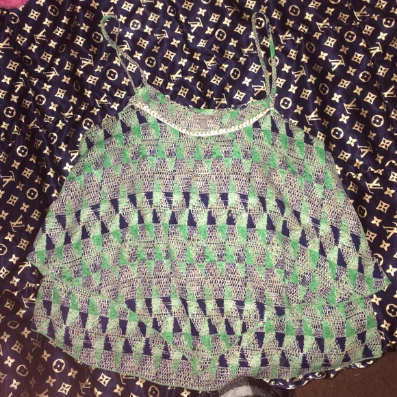 Patterned tank blouse