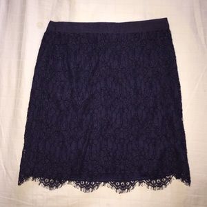 Navy lace skirt