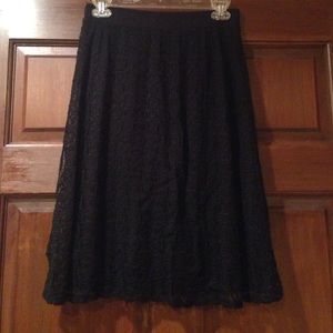Knee Length Black Skirt