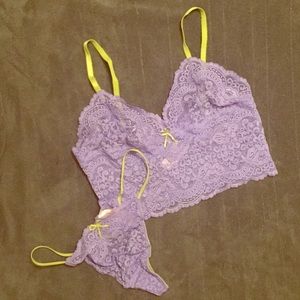 Victoria's Secret bralette and thong