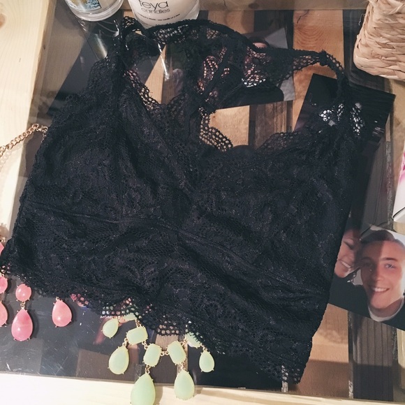 Zumiez Black Lace Racerback Bralette