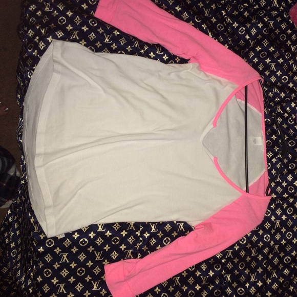 Pink VS baseball tee
