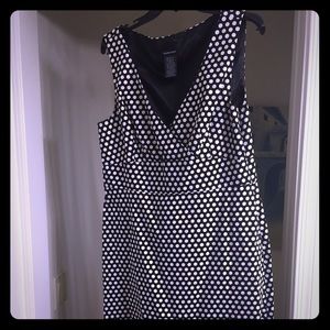 B&W Polka Dot Sleeveless Dress