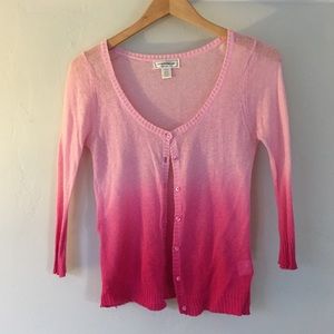 Pink dip dyed cardigan