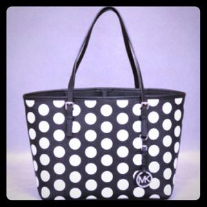 AUTHENTIC Michael Kors Jet Set Polka Dot Handbag