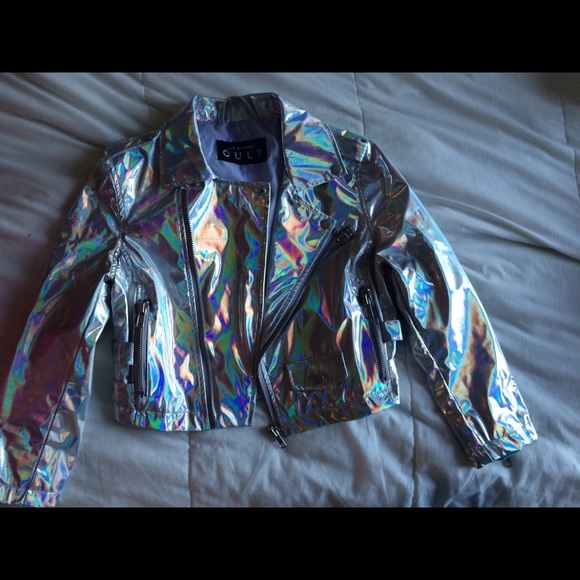 HELLO HOLOGRAM MOTO JACKET