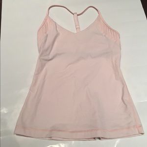 Pink stripe Lululemon tank top