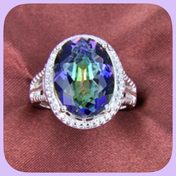 925 Sterling Jewelry - HP 1/16 NWT 925 Mystic Topaz Sterling Silver Ring