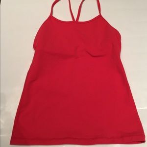Coral/Red Lululemon Y-tank