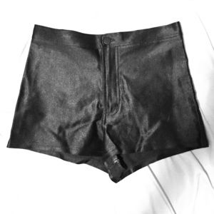 High waisted black American apparel shorts