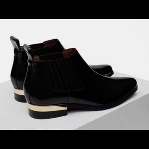 Bootie with metal band