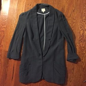 Silk blend blazer