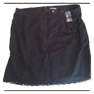 Lane Bryant lacy black pencil skirt