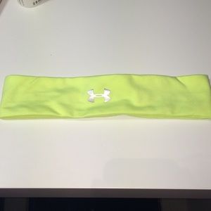 Lime green Under Armour headband