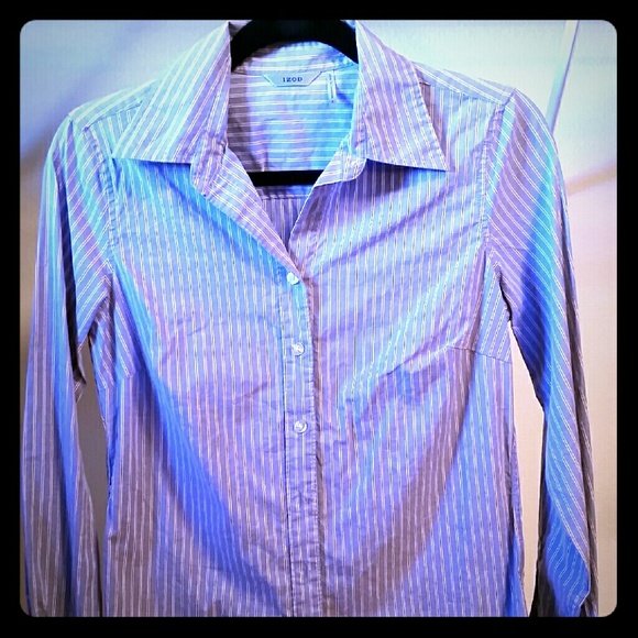Blue dress shirt.