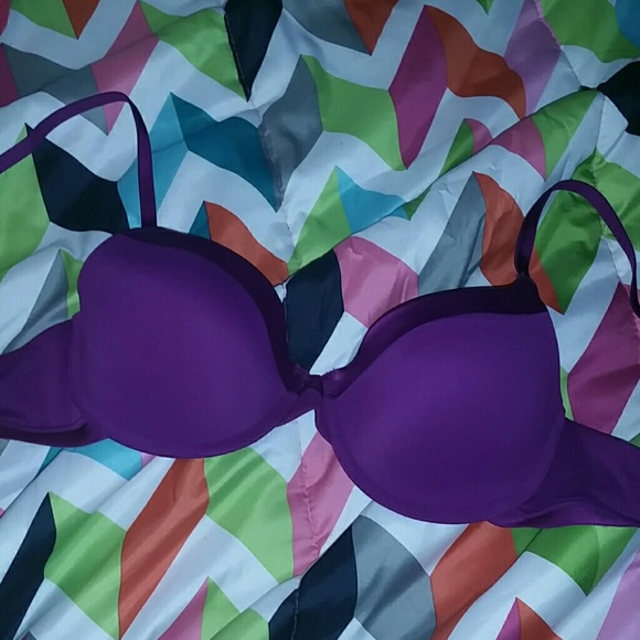 Magenta/purple colored medium padded bra